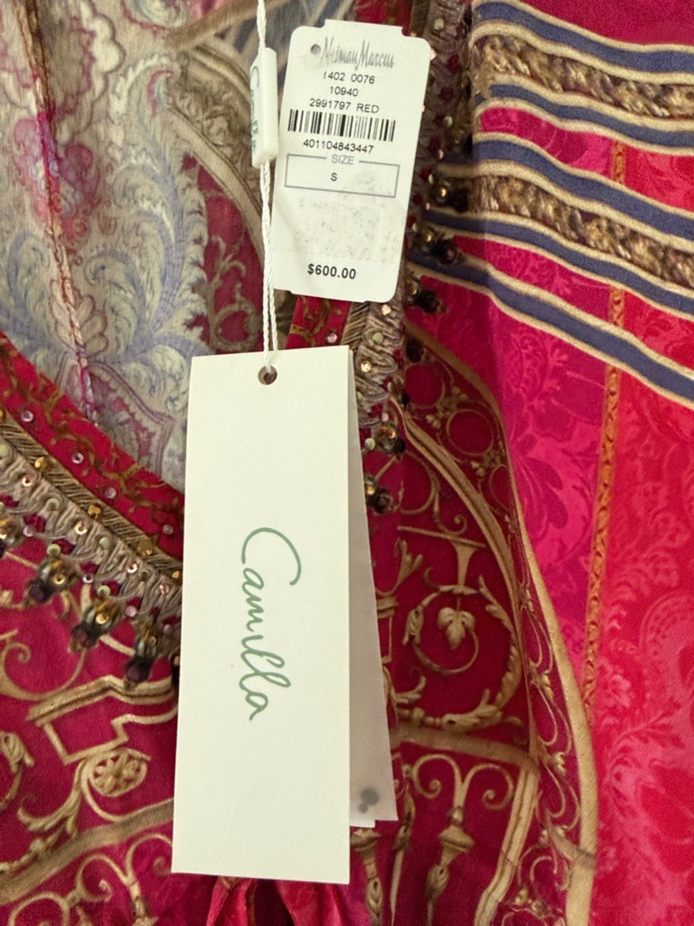NWT Camilla Woman’s Bright Magenta Boho V-Neck Romper - Picture 10 of 10